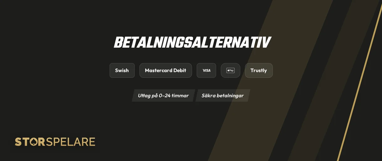 Välj bland 5 insättningssätt