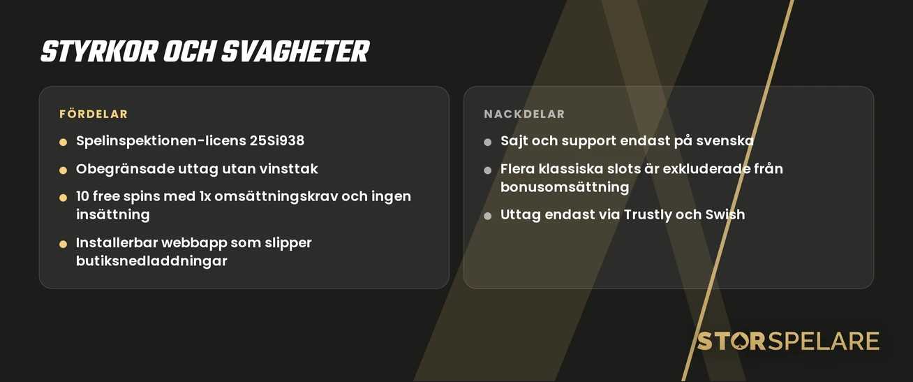 Se för- och nackdelar